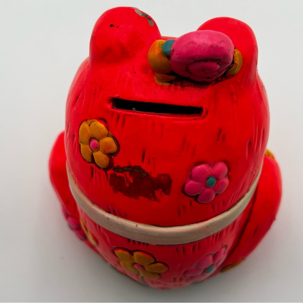 Vintage Frog Bank Glows in Blacklight OSL 1969 Japan Holiday Fair - Picture 6 of 12